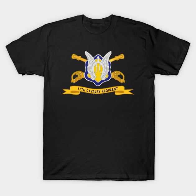 17th Cavalry Regiment w Br - Ribbon T-Shirt by twix123844